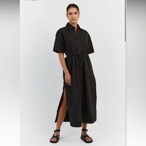 DISSH MAXIE BLACK COTTON SHIRT DRESS